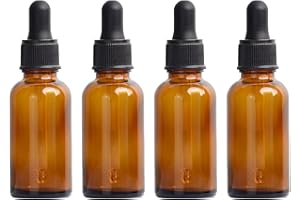 TOULIFLY Pipettenflasche,Pipettenflasche Glas,4 x 10 ml Braun Pipettenflasche,Apothekerflasche Pipette,Pipettenflasche Braunglas,Glasflaschen für Ätherisches Öl,Mini Pipettenflasche,für Ätherische Öl,Parfümöle