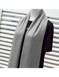 Imitazione cashmere sciarpa, autunno e inverno monocromatico cashmere Sciarpa elegante scarlet lady seta donna calda,canapa,grigio duecento