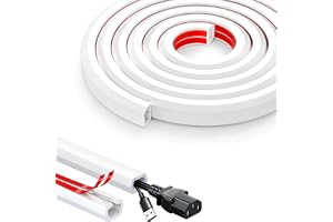 Serplex Floor Cord Hide, 6.6ft PVC Self-Adhesive Wire Cover, Flexible & Cuttable Cable Hider for Home & Office, Soft Wall Wire Covers for Floor Cable Management Protector Prevent Trips Cord Cavity