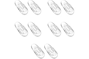 PLIMBIN Glasses Nose Pads, Push on Spectacle Nosepads Silicone Eyeglass Air Cushion for Comfortable Fit Eyewear Sunglasses, 15mm Universal Replacement for All Eyeglasses Frames