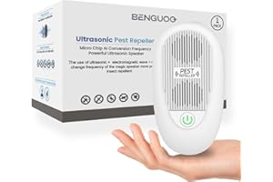 BENGUOO Ultrason Souris et Rats, Répulsif Souris à Ultrasons Puissant Portable, Repulsif Moustique Intérieur Prise Anti Rat Rongeur Araignée Efficace Contre Insecte Nuisible pour Maison Bureau