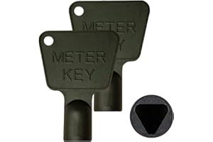 WILES EAGLE 2 Pairs Gas Meter Box Key Triangular Electric Utility Box Key Plastic Black Gas Meter Key for Reading