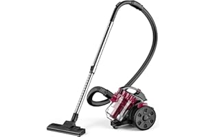 OAMGER Aspirador sin Bolsa, 2600W, Potente Aspirador 21Kpa. Aspiradors Potente con Cable Portátil, Aspiradors con Bolsa Trineo Silencioso, Cable de 5 m, Motor de Bajo Consumo, Alfombras de Pelo de (1.5L)