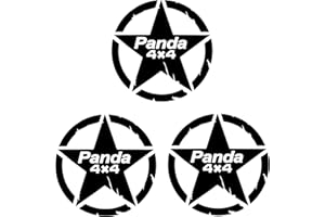 PUMU ADESIVI STELLA 4X4 PER PANDA TREKKING OFFROAD FUORISTRADA (NERO)