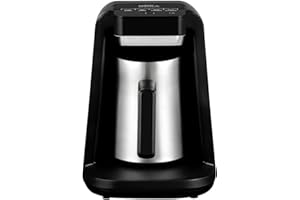 Arzum OKKA OK0012-RK Rich Spin M Machine à café turque, fonction Milk Turkish Coffee System, système de prévention du flux supérieur, capacité de 5 tasses, chrome