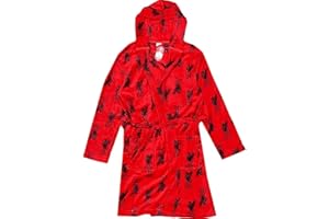 TDP TEXTILES Mens Official Liverpool Football Dressing Gown Hooded Fleece Bath Robe Sizes S-XL (Small)