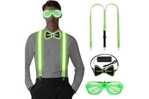 Alaoo Occhiali Led, Occhiali Luminosi per Feste, Occhiali Discoteca, Occhiali Led Party, con LED Papillon, per Adatto per feste di compleanno, carnevali, Capodanno, Natale