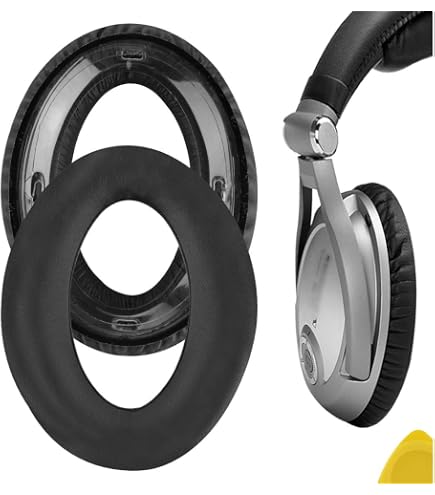 Geekria Ohrpolster Für Sennheiser – Ersatz Für PXC350, HD380, PC350 & Mehr – Memory-Schaum & Kunstleder – Schwarz