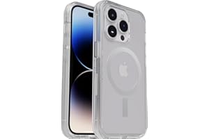 OtterBox 77-89229 Symmetry+ Przezroczyste Etui na iPhone 14 Pro na MagSafe, Wstrząsoodporny, Potrójnie Testowany Zgodnie ze Standardami Wojskowymi, Ochrona Antybakteryjna, Przezroczyste