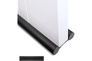 GGTTNRT Zugluftstopper Für Türenl, 96cm Doppelt Türdichtung Zugluftstopper, Winddicht, Staubdicht, Blocklicht, Insektenbeständig, Unter Tür Lärm Blocker (Schwarz)