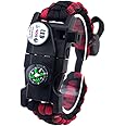 Adjustable Survival Bracelet, 7 Core Paracord 20 in 1 Emergency Sports Wristband Gear Kit with Waterproof LED SOS Light, Compass, Rescue Whistle, Fire Starter Multi-tool for Wilderness Adventure
