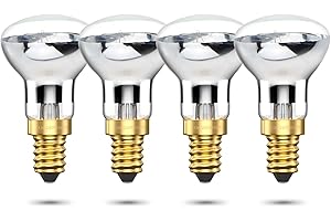 DoRight R39 25W Lava Lamp Bulb 230V, Dimmable R39 E14 Reflector Bulbs 240V SES Small Edison Screw Base E14 25 Watt Spot Lights, Warm White 2400-2600K for Lava Lamp Bulbs Pendant Fixtures (4-Pack)