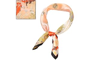 ZhaoCo Kwadratowe szaliki 100% jedwab morwowy, 66 x 66 cm / 26 x 26 cali mały modny miękki szalik na szyję prezenty dla kobiet