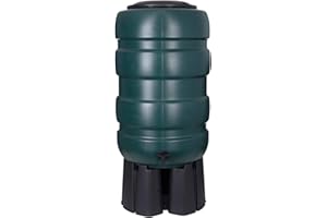 AMOS 230L Water Butt Set with Stand Diverter & Tap Garden Waterbutt Barrel Rain Water Collector
