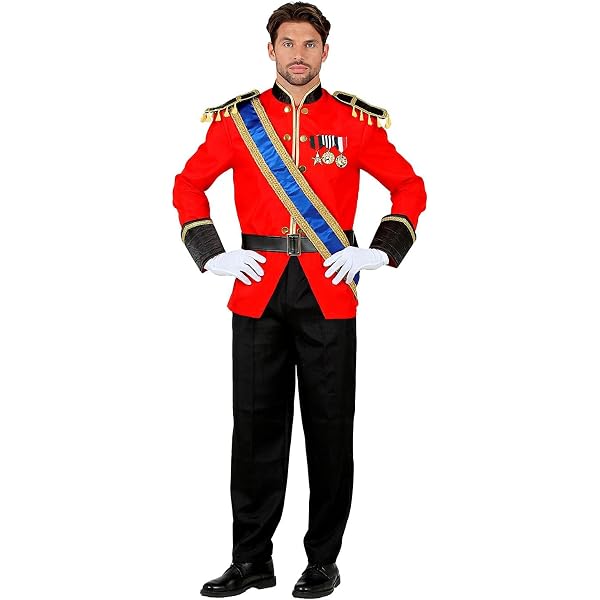 Costume Années 50 Pour Homme - Veste Et Pantalon Rouge Avec Détails Noirs - Taille M-L