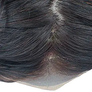 Kabello Mirage Hair Patch Mens Hair system For Men/Wigs for Men/Men hair Wigs/Hair Toupee For Men/Hair patch For men/Hair Pieces For Men & Boys/Men Hair Styling Wigs (9x7, Black)