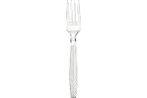 Signature Packaging - Re-usable Plastic Forks 100 Pack - Heavy Duty Party Cutlery