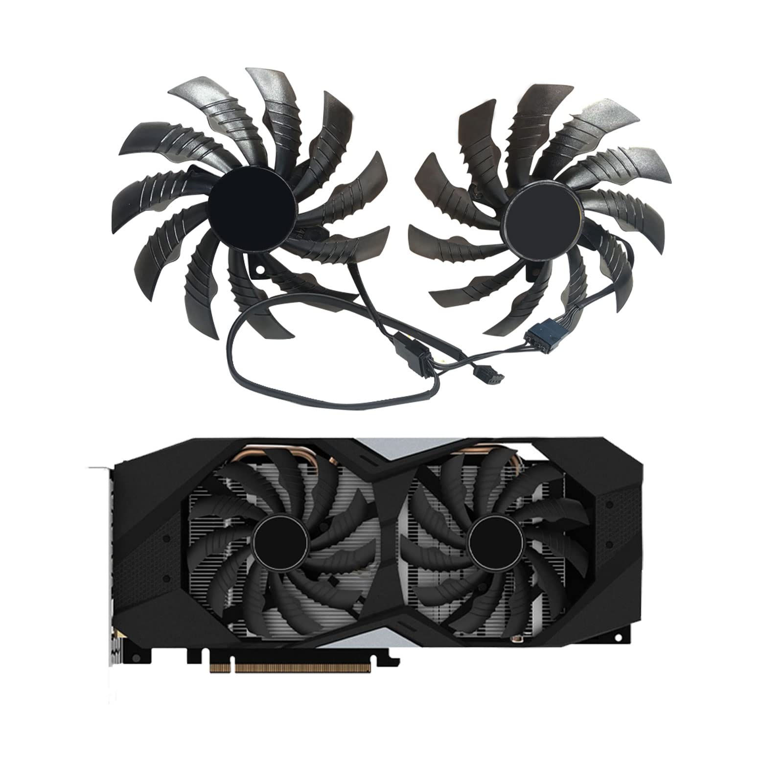 Jzwefdo 95MM Graphics Card Cooling Fan PLD10010S12H/PLD10010S12HH Video Card Cooling Fan Replacement for Gigabyte Geforce GTX 1650 / RTX 2060 2070 GPU Card Cooler Fan (Fan-AB)