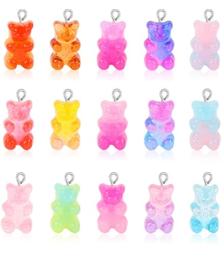 50 Ciondoli In Argilla Polimerica Fatti A Mano A Forma Di Marshmallow - Arcobaleno - Per Gioielli Fai Da Te, Slime E Decorazioni