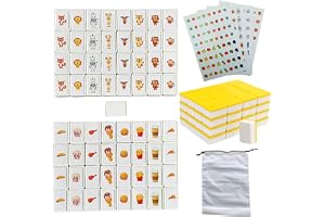 Ett enkelt set, 65 block 30mm Seaside Escape Game i Mahjong-stil, Seaside Escape Bordsspel, för barn, i ABS-plast, flykt-spel