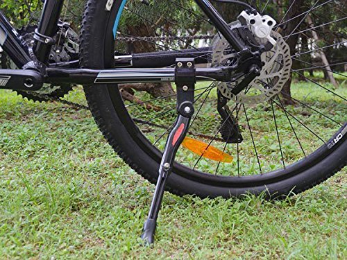 Fahrrad Ständer Seitenständer Fahrradständer Hinterbauständer Universal Aluminiun Gummi Schwarz Weiß - 7