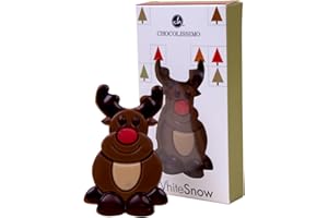 CHOCOLISSIMO - Chocolat Noël - Renne en Chocolat - Cadeau Noël - Chocolat à Offrir - Bonbon - Chocolat Belge - Idée Cadeau Enfant, Fille, Garçon, Homme, Femme, Amie