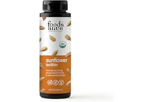 Foods Alive Organic Sunflower Lecithin Liquid, Cold-Pressed, Extra-Virgin, Unrefined, 8 Fl Oz (Pack of 1)