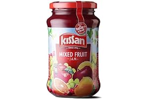 Kissan Mixed Fruit Jam With 100% Real Fruits | Made With Vitamin A,B & Zinc Enriched 8 Fruits | Packed With the Goodness of Handpicked Fresh Fruits | Fruit Jam For Daily Breakfast | 500g
