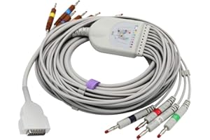 SINO-K MEDICAL Kompatibel kompatibel ECG/EKG Kabel für GE Marquette 2029893-001 10 Führt 9.8 ft AHA Banana 4.0 mm