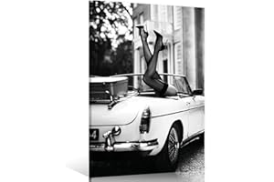 MKHFUW Art mural sur toile noir et blanc photo féministe poster tendance fille mode décoration murale maison - sans cadre (photo 01,70 x 100 cm x 1)