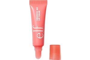 e.l.f. Squeeze Me Lip Balm, Moisturising Lip Balm For A Sheer Tint Of Colour, Infused With Hyaluronic Acid, Vegan & Cruelty-free, Strawberry
