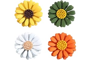 Weenkeey 4 pezzi spilla fiore margherita Pin Girasole spilla di sicurezza Mini spille crisantemo matrimonio sposa collare risvolto distintivo per abito camicie cappotto