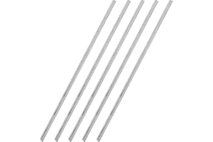 TA-VIGOR 5Pcs 3mm x 200mm Stainless Steel Round Rods, Metal Solid Round Shaft Rods Lathe Bar Stock for DIY Crafts Car Helicopter Airplane Model