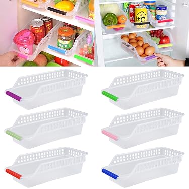 10 Pezzi Organizer Per Frigorifero – Contenitori Trasparenti Per Porta Laterale In Plastica Per Alimenti (PP), Impilabili, Adatti Anche A Dispensa E Armadietti