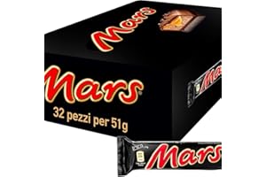 Mars Barretta con Caramello Ricoperta al Cioccolato, 32 Barrette X51G (1632G), Nuova versione