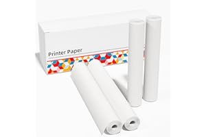 4 Rotoli di Carta Termica A4 per Stampante Termica M832, Compatibile con Stampante Termica A4 Phomemo Itari MUNBYN JADENS HPRT, Rotoli per Stampa Continua