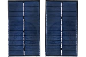 Pack of 2 ZONADAH 1.6W 5.5V Mini Solar Panel Kit, Batter Charger, DIY Home, Science School Projects, Camping,Fishing, Hiking Outdoor Garden Led Light Charging Tools