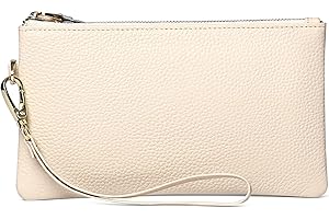 SENDEFN Bolsos De Embrague Para Mujer Cartera De Pulsera Para Teléfono Celular Para Damas De Cuero Genuino, Bloqueo Rfid