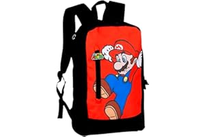 Toptoys2u Bargain Bundles Super Mario - Zaino per la scuola, con due scomparti, 43 x 29 x 13 cm, Multicolore, M