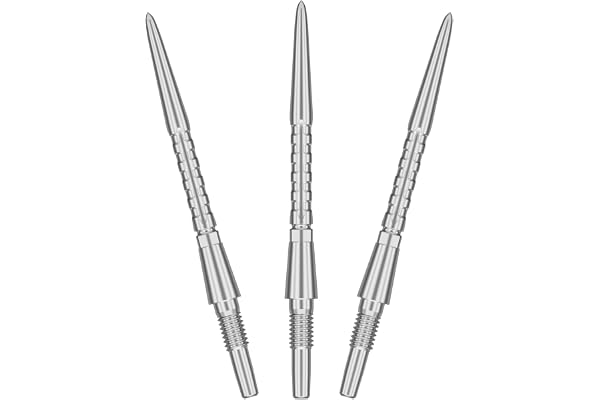 TARGET Darts Swiss Point Storm Dart Points, Surge (3-pack set tips) 26 mm/30 mm/35 mm - guld/silver/svart | Byt pilspetsar, schweiziska stormprickar, professionella darttillbehör