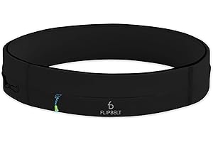 FlipBelt Zipper Running Belt, Waist Pack for Fitness and Running Fanny Pack for Women Men Phone Keys Money US Company