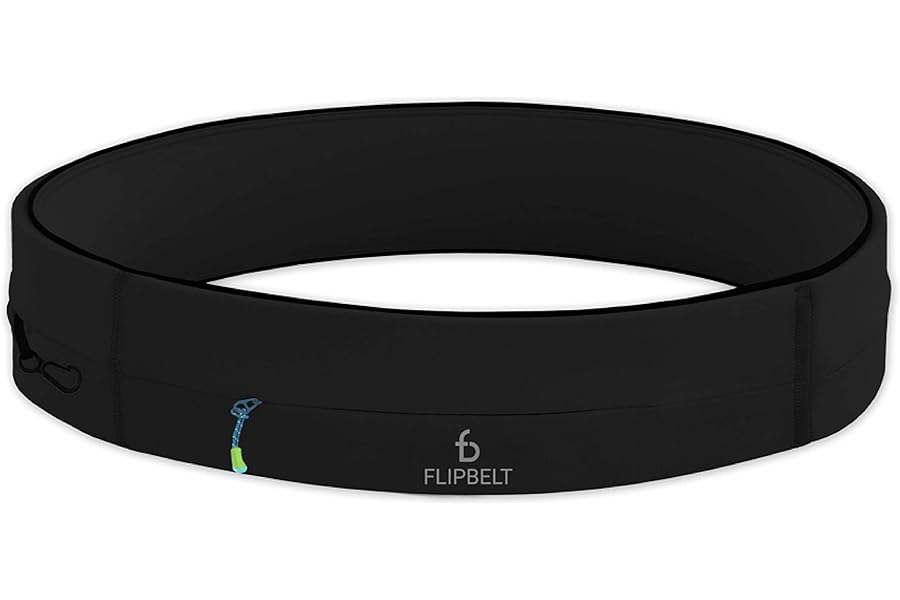 FlipBelt Zipper Running Belt, Waist Pack for Fitness and Running Fanny Pack for Women Men Phone Keys Money US Company