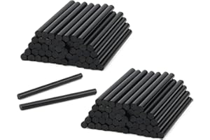 KEILEOHO 100 PCS 7x100mm Black Hot Glue Gun Sticks, Black Hot Melt Glue Gun Sticks, Adhesive Glue Sticks for DIY Craft
