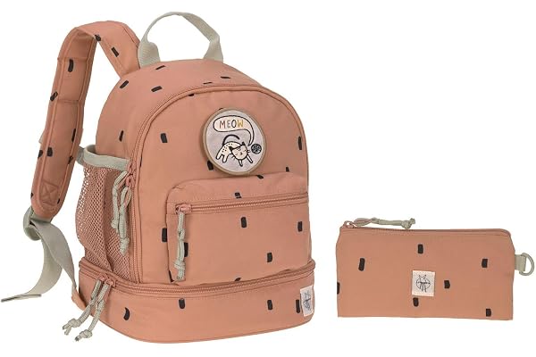 Lässig Sac à dos pour enfants avec sangle de poitrine Sac à dos pour l'école maternelle 27 cm, 6,5 litres, 3 ans/Mini Backpack Happy Prints Caramel