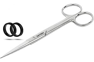AFTREN First Aid Scissors Nursing Operative Dissecting Scissor Sharp Tips Straight Shears j2 Stainless Steel Hospital Supplies Home Clinic Hair Scissor 5.5 Inch