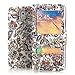 Produktbild Saxonia Tasche Samsung Galaxy Note 3 Hülle Flip Case Schutzhülle Handytasche mit Fenster (View Cover) und Kartenfach, Motiv Blumen Mix
