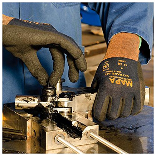 MAPA Professional ULTRANE-500-GRIP-AND-PROOF-GR-8 Schutzhandschuhe, Dunkelblau/Schwarz (1 Paar)