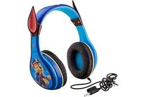 eKids Paw Patrol Chase Headphones for Kids with Built in Volume Limiting Feature for Kid Friendly Safe Listening PW-140CH