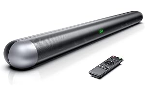 FITWISH XZJX Direct Dolby Barra de Sonido 2.0 para Cine en Casa, Altavoz Bluetooth Inalámbrico 4K HDR, Modo 6 + 2 EQ, Sonido Envolvente 3D, 120W / 130dB, Compatible con conexión HDMI-ARC/Óptica/Aux, Black