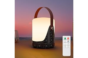 UUFFOO Lampada da Tavolo Senza Fili Lampada da tavolo per esterni ricaricabile RGB colore design impermeabile con telecomando Ricarica USB, adatta per ufficio in camera da letto da giardino ecc.